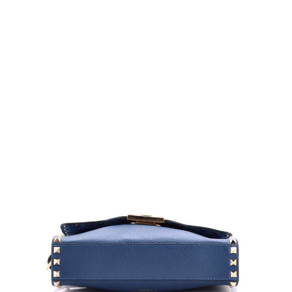 Valentino Garavani Small Rockstud Flip Lock Flap Bag Leather
